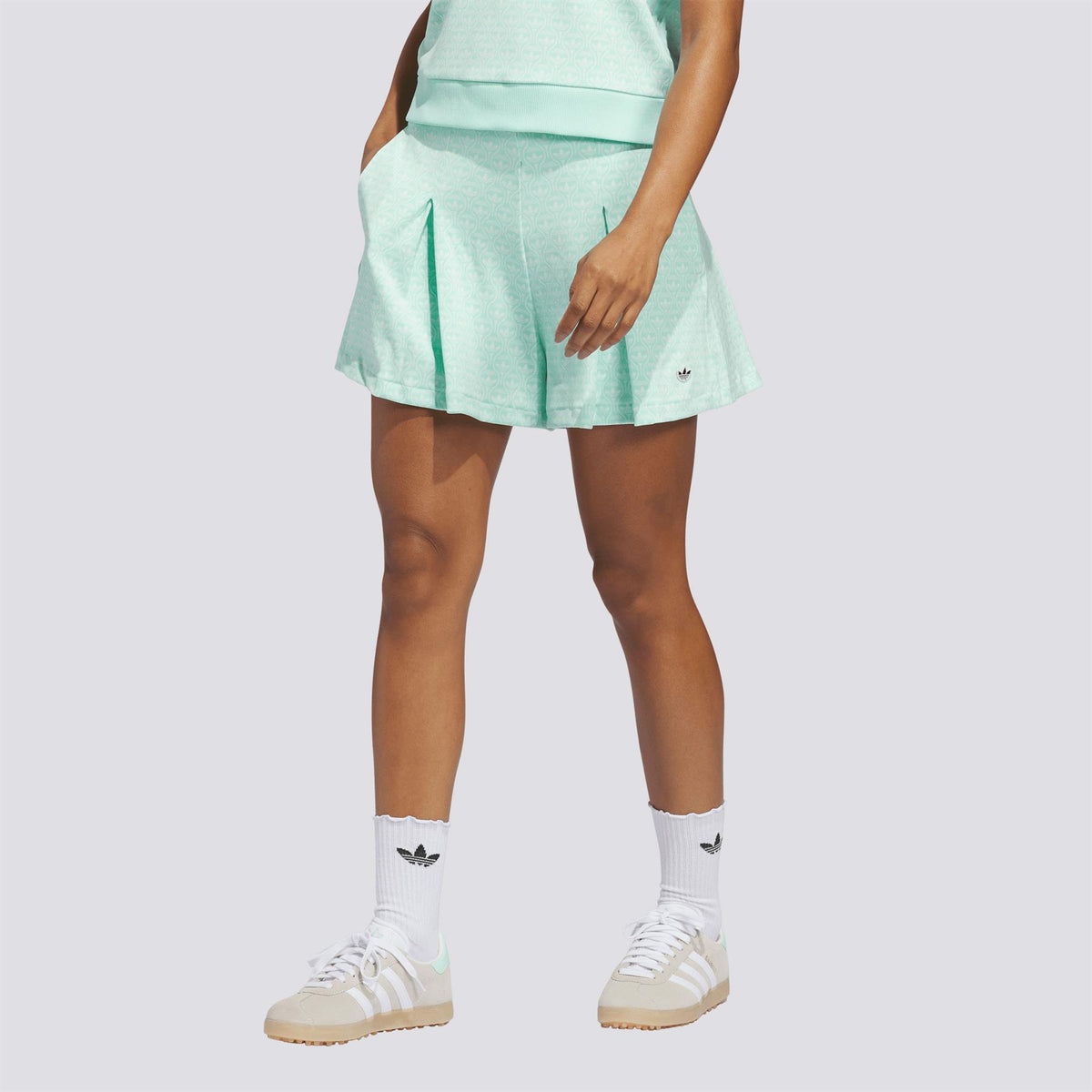 Originals All Over Skort Clear Mint/Chalk White