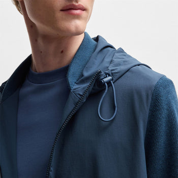 Brian Full Zip Softshell Hooded Jacket Medium Blue