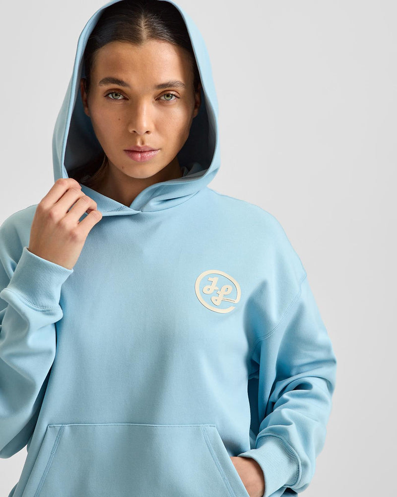 Cove Print Hoodie Forget-Me-Not