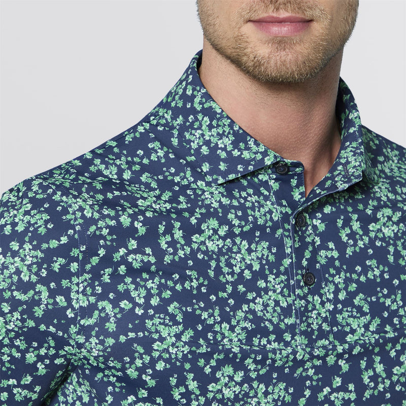 Floral Print Tech Jersey Polo Clover