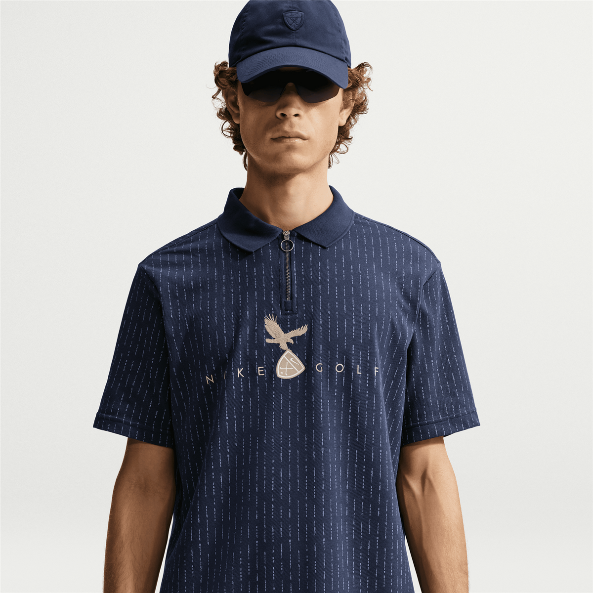 Dri-FIT Fairway Fresh Zip Polo College Navy/Limestone