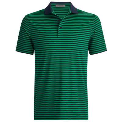 Perforated Stripe Tech Jersey Polo Clover - AW24
