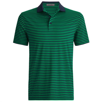 G/FORE Perforated Stripe Tech Jersey Polo Clover