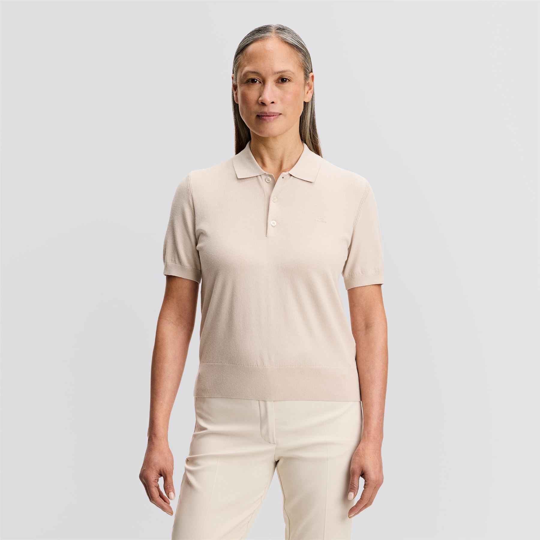 Blake Knit Polo Moonebeam