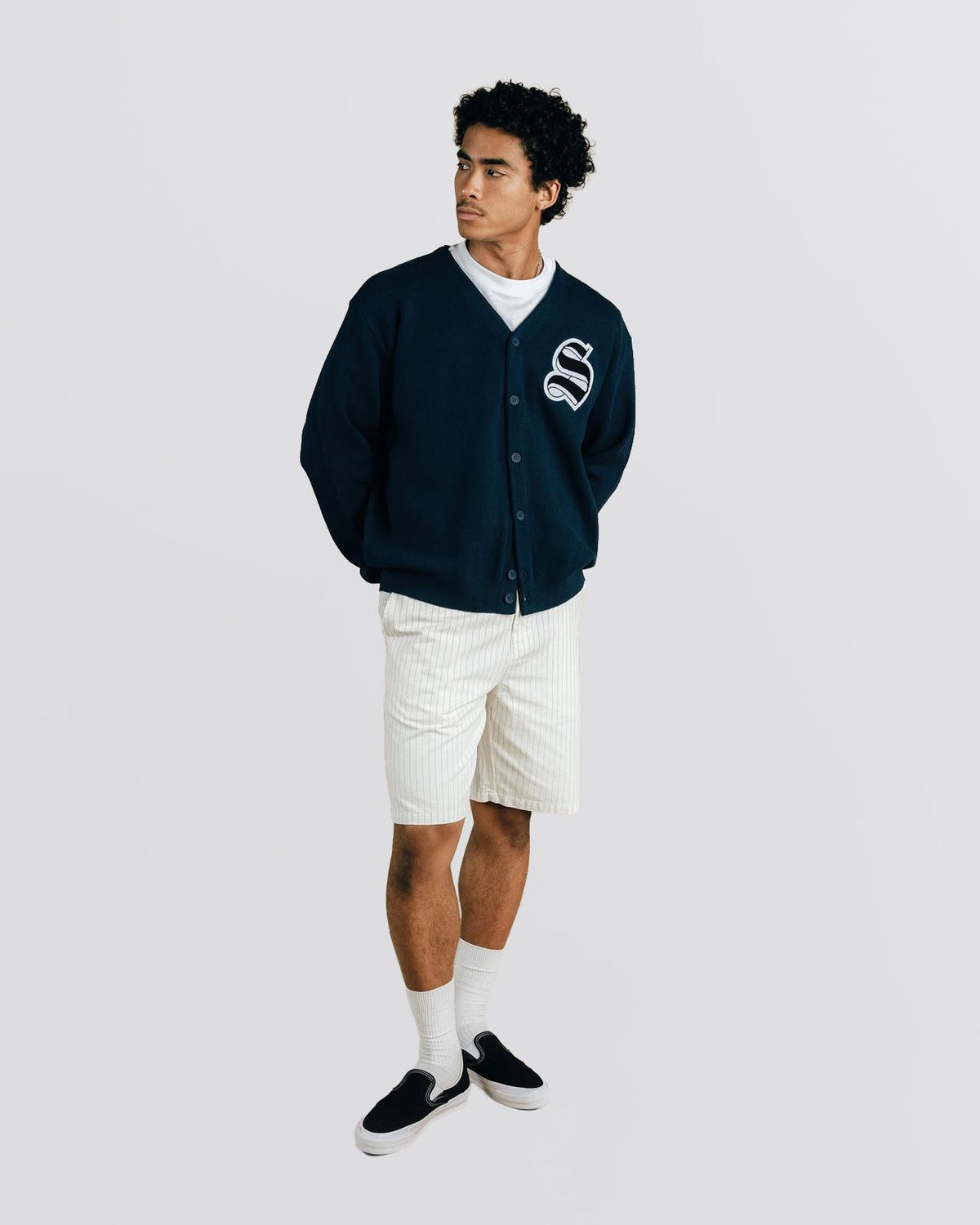Evander Knit Cardigan Sweater Midnight