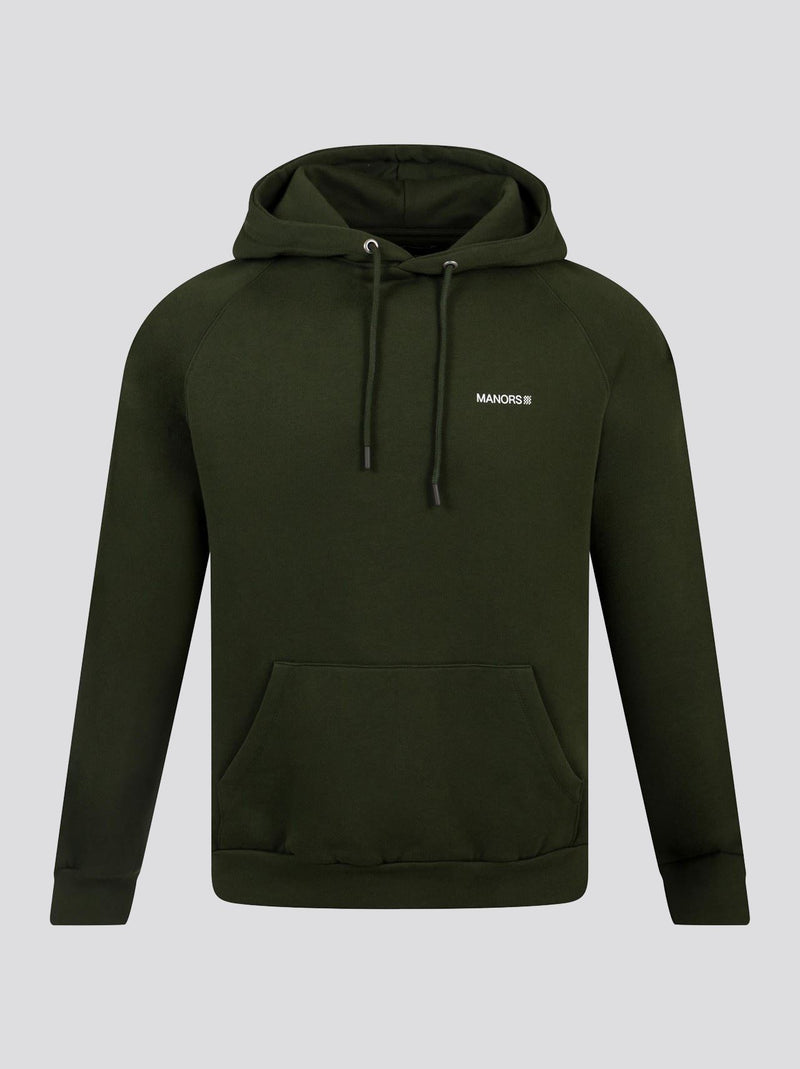 Organic Knitted Cotton Logo Hoodie Green