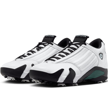 Nike Air Jordan 14 Golf Shoes White/Oxidized Green/Black