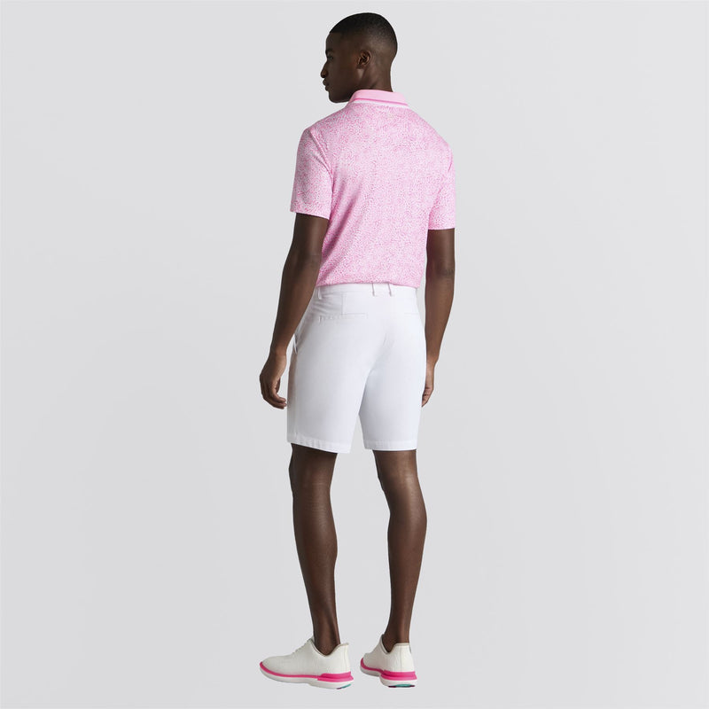 Fireworks Print Tech Jersey Polo Blush