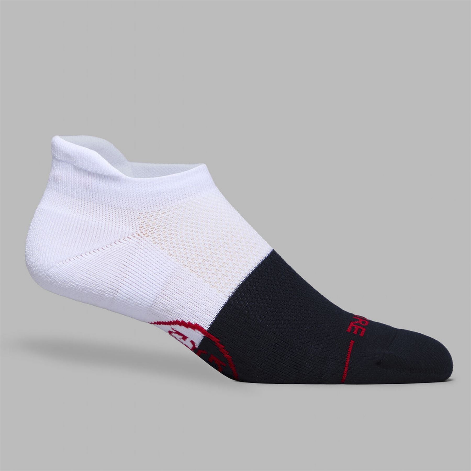 Two Tone No Show Sock Onyx/Snow