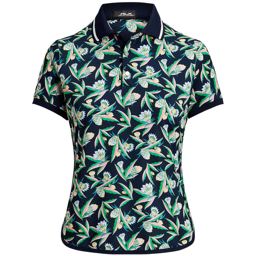 Womens RLX Tailored Fit Pastell bedrucktes Poloshirt Navy Floral - SS24