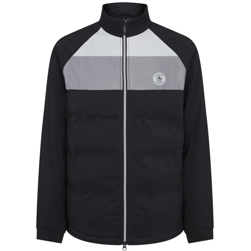 Insulated Full Zip Mixed Media Jacket Caviar - AW24