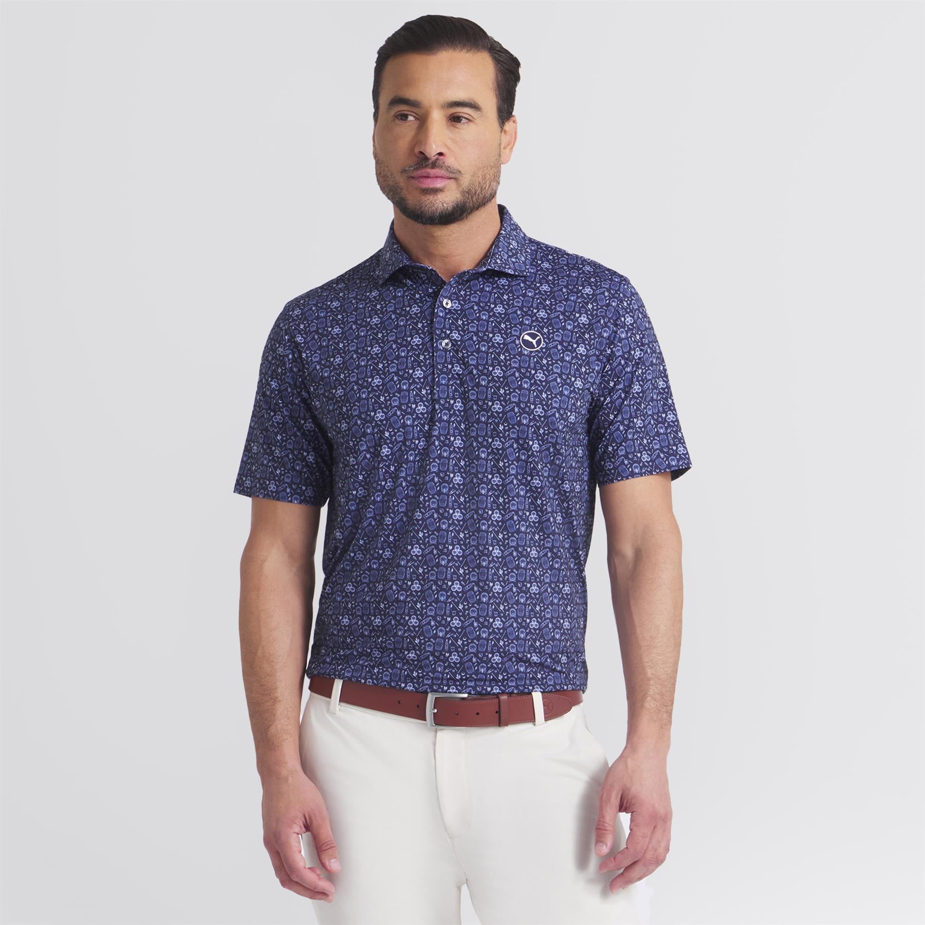 MATTR Port Polo White Glow/Deep Navy