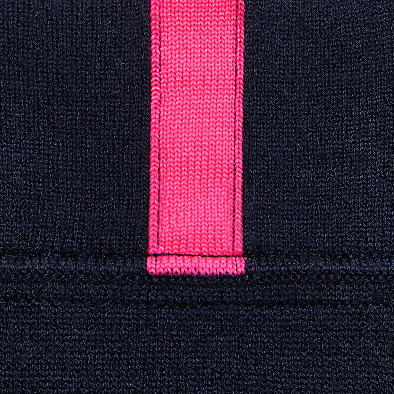 Merino Wool Blend Raglan Quarter Zip Mid Layer Twilight
