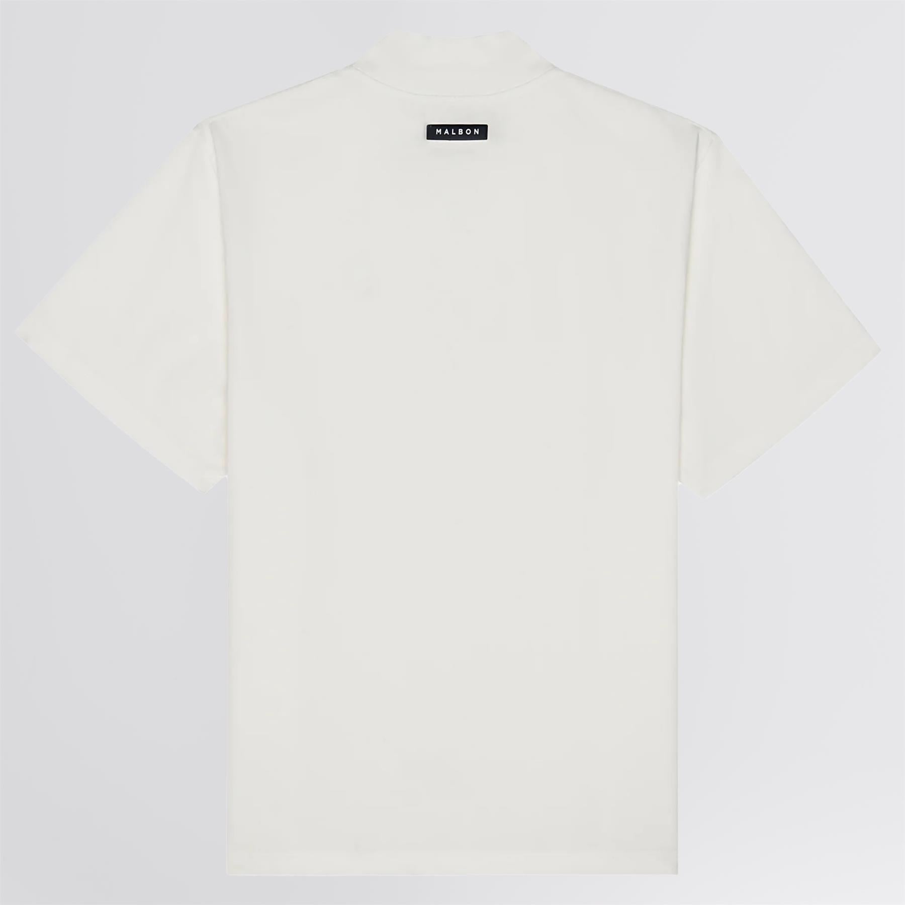 Malbon Golf Mare Mockneck T-Shirt White | TRENDYGOLF UK