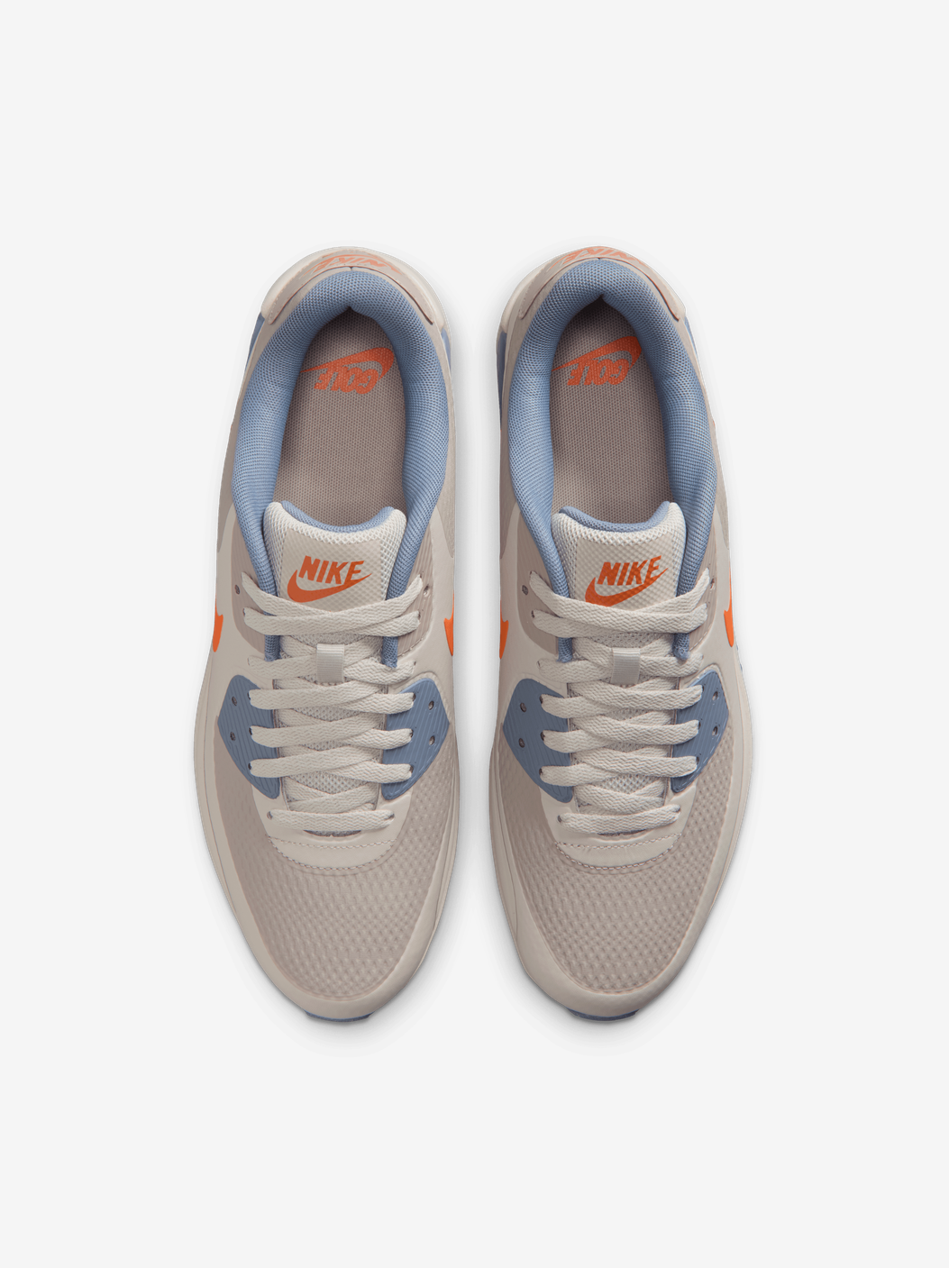 Air Max 90 Spikeless Golf Shoes Moon Particle/Safety Orange/Light Bone