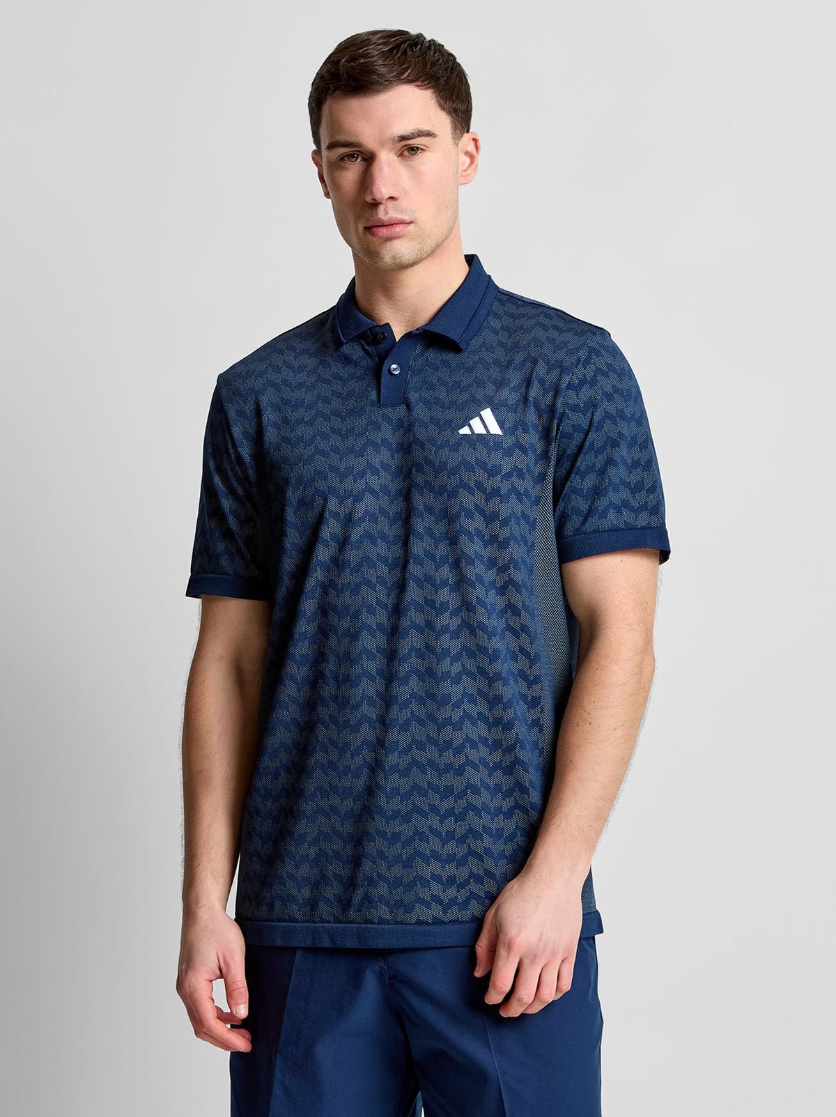 Ultimate365 Seamless Polo Collegiate Navy/White/Wonder Sage