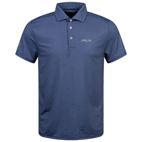 RLX Tailored Fit Printed Airflow Polo Refined Navy Diamond - AW24