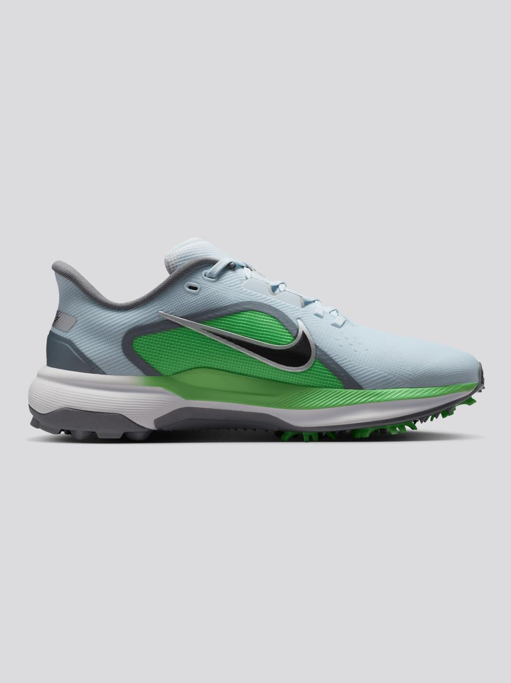 Pegasus 1 Spiked Golf Shoes Football Grey/Black/Illusion Green