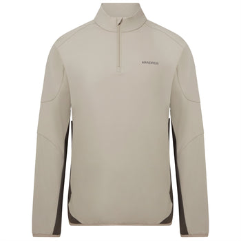 Quarter Zip Tech Mid Layer Greige