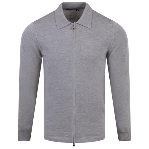 Nyle Merino Zip Cardigan Hellgrau Melange – AW23