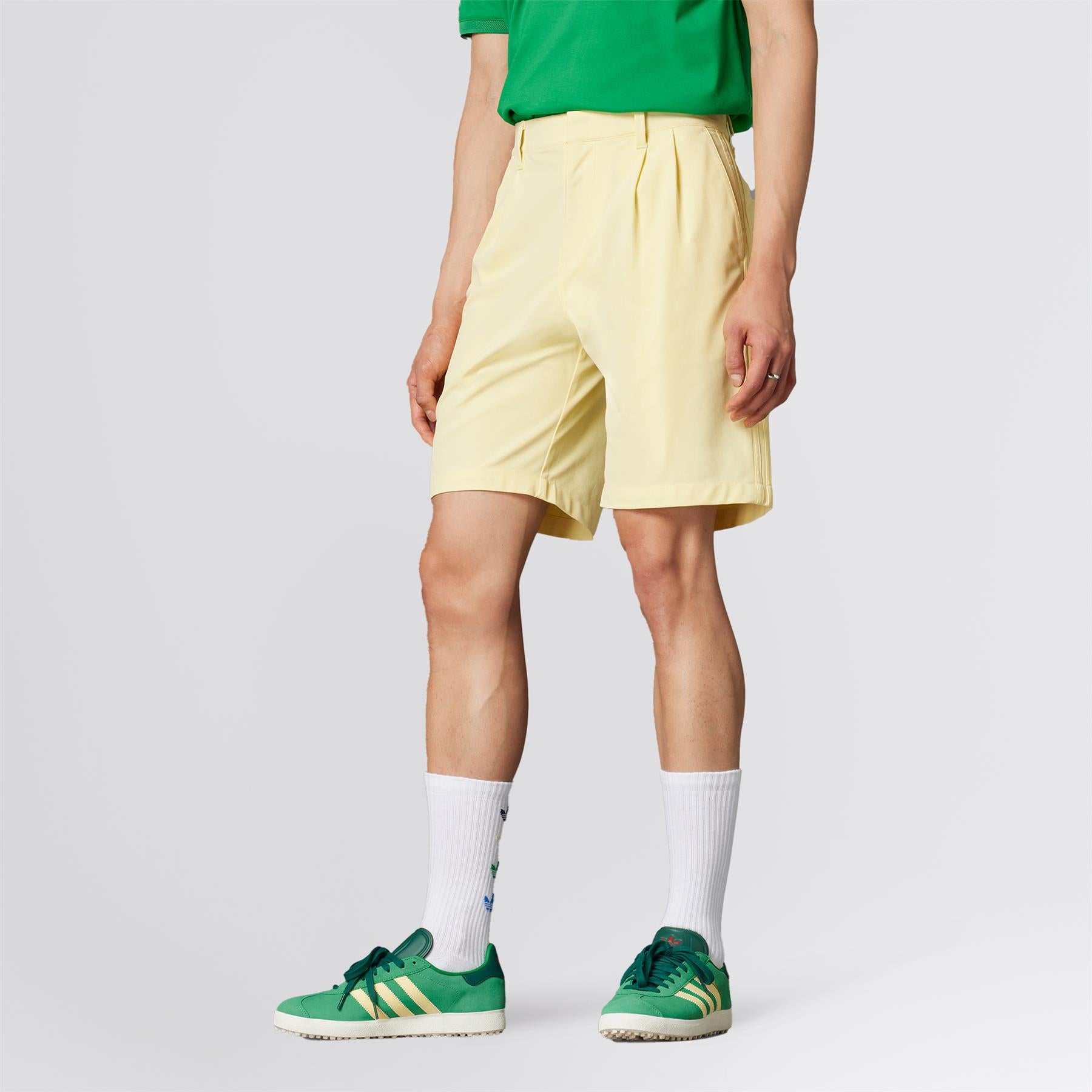 Twistknit Pleated Shorts Yellow