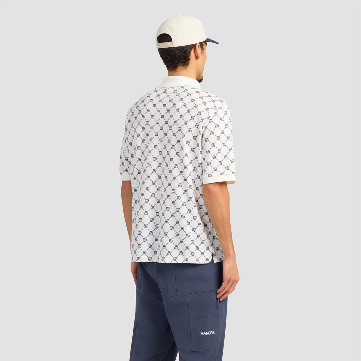 GOAT Pique Polo Monogram Cream