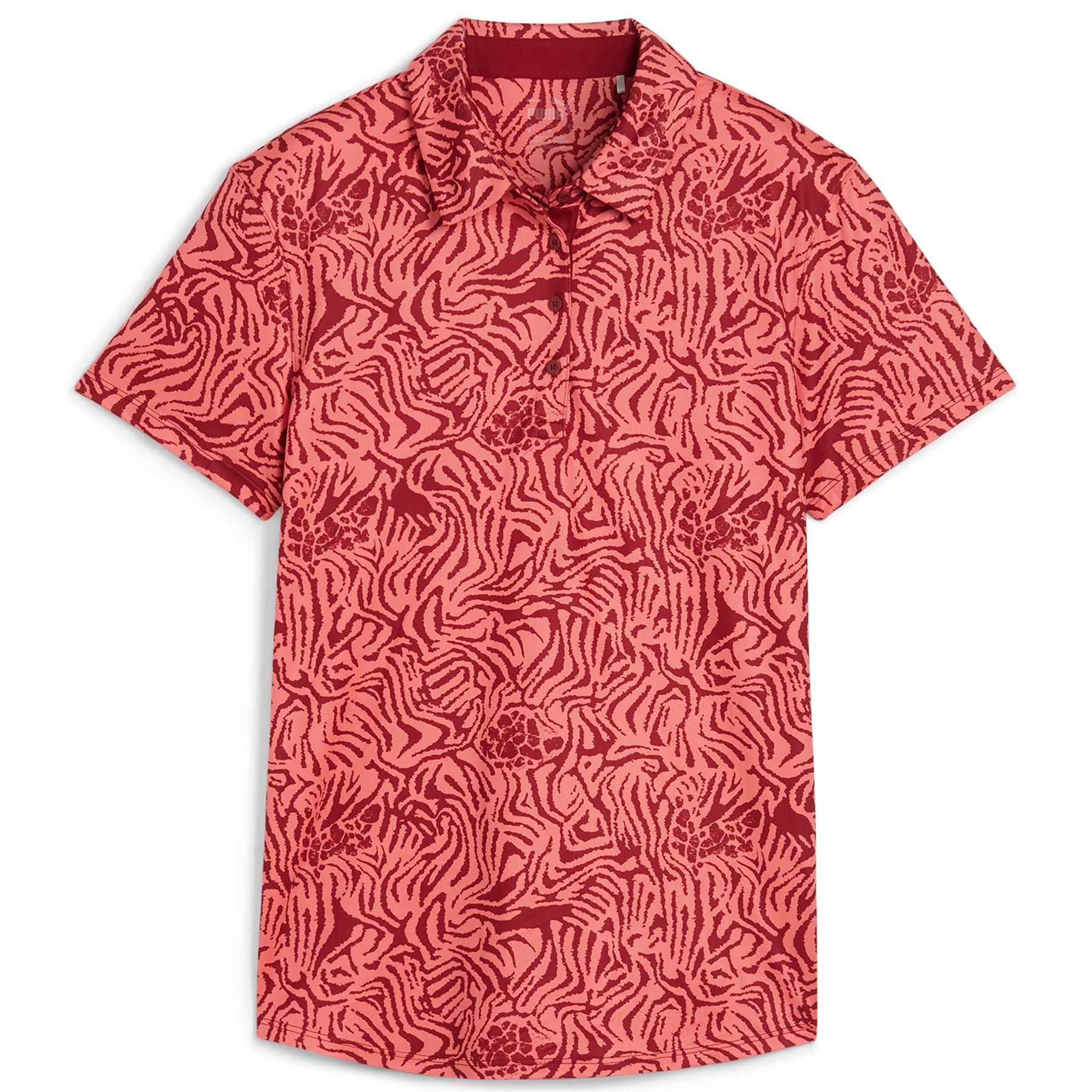 Cloudspun Zebra Polo Salmon/Intense Red