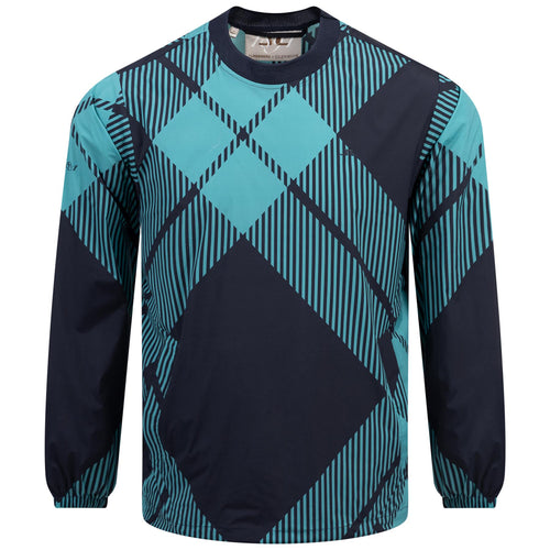 x Glenmuir Johan Hybrid Windbreak Sweater Tartan Teal - PS25