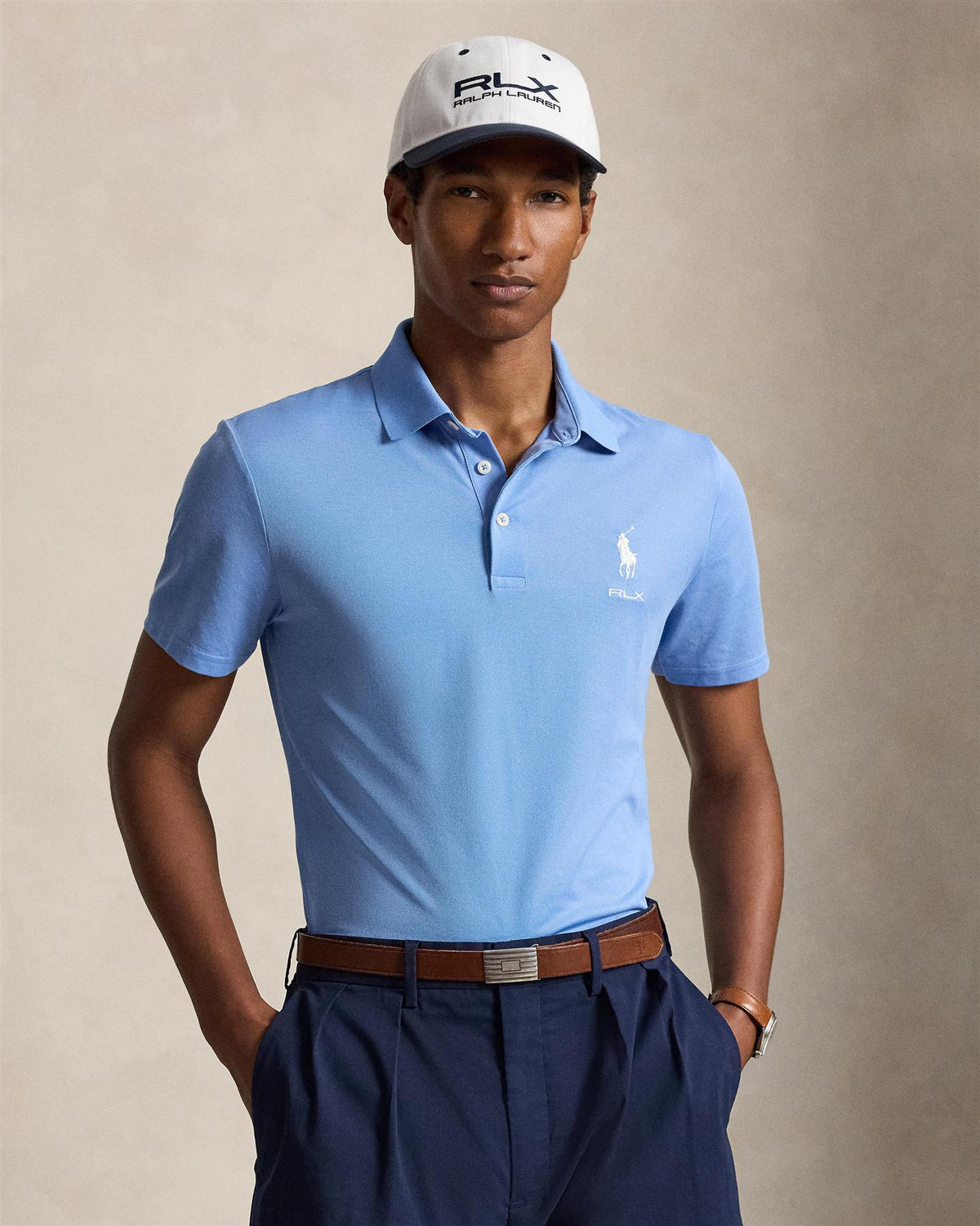 Tailored Fit Performance Polo Shirt Bristol Blue
