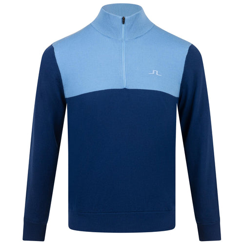 Pull coupe-vent en laine Jeff Tech Estate Blue - AW23