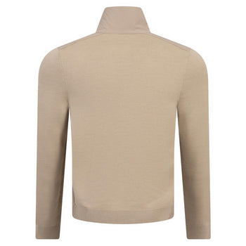 Bart Quarter Zip Sweater Light Beige