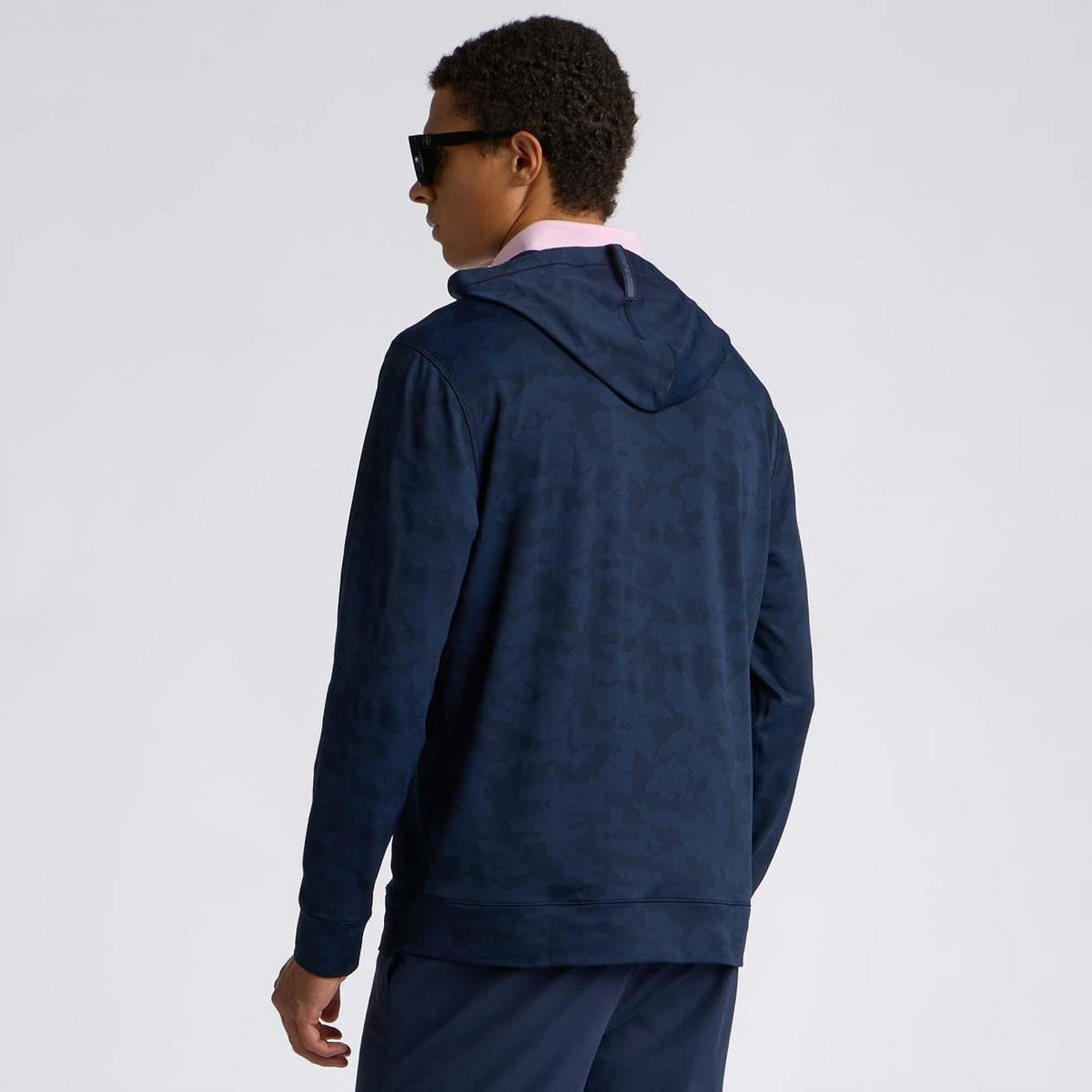 Camo Jacquard Jersey Hoodie Twilight