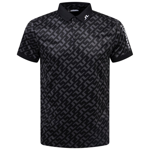 Tour Tech Regular Fit Print Polo Bias Bridge Black - AW24