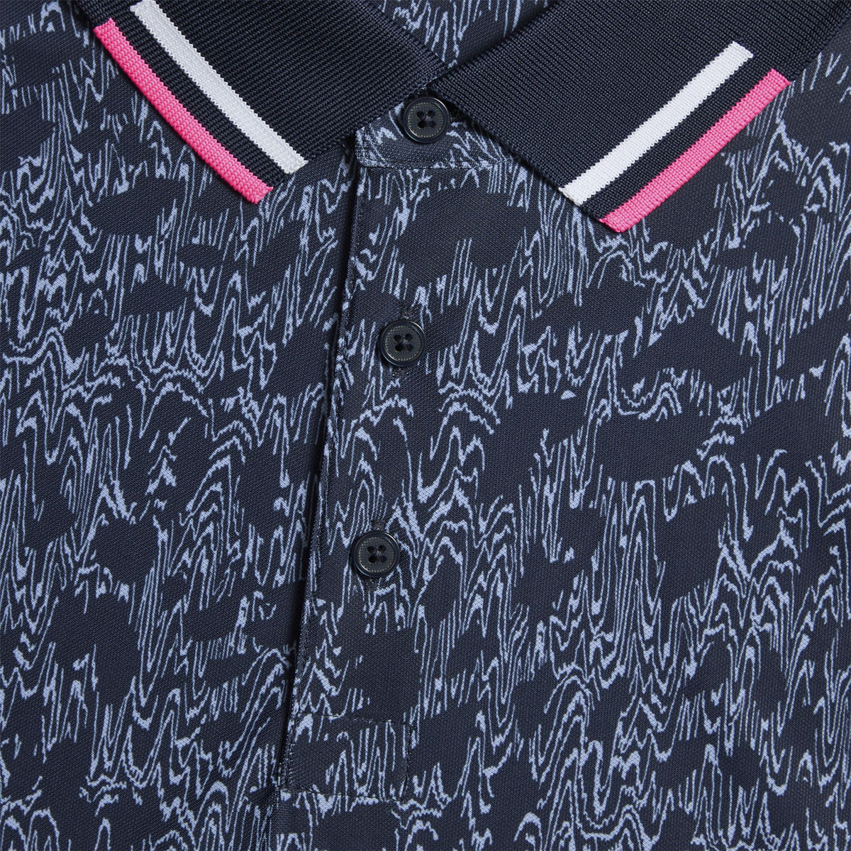 Contrast Collar Tech Pique Polo Twilight