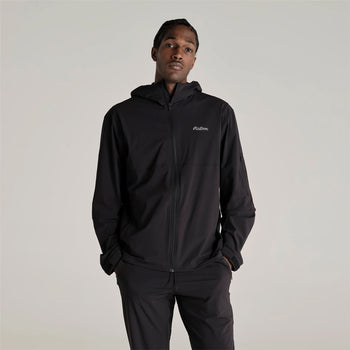 Malbon Golf Performance Full Zip Shell Jacket Black | TRENDYGOLF.COM