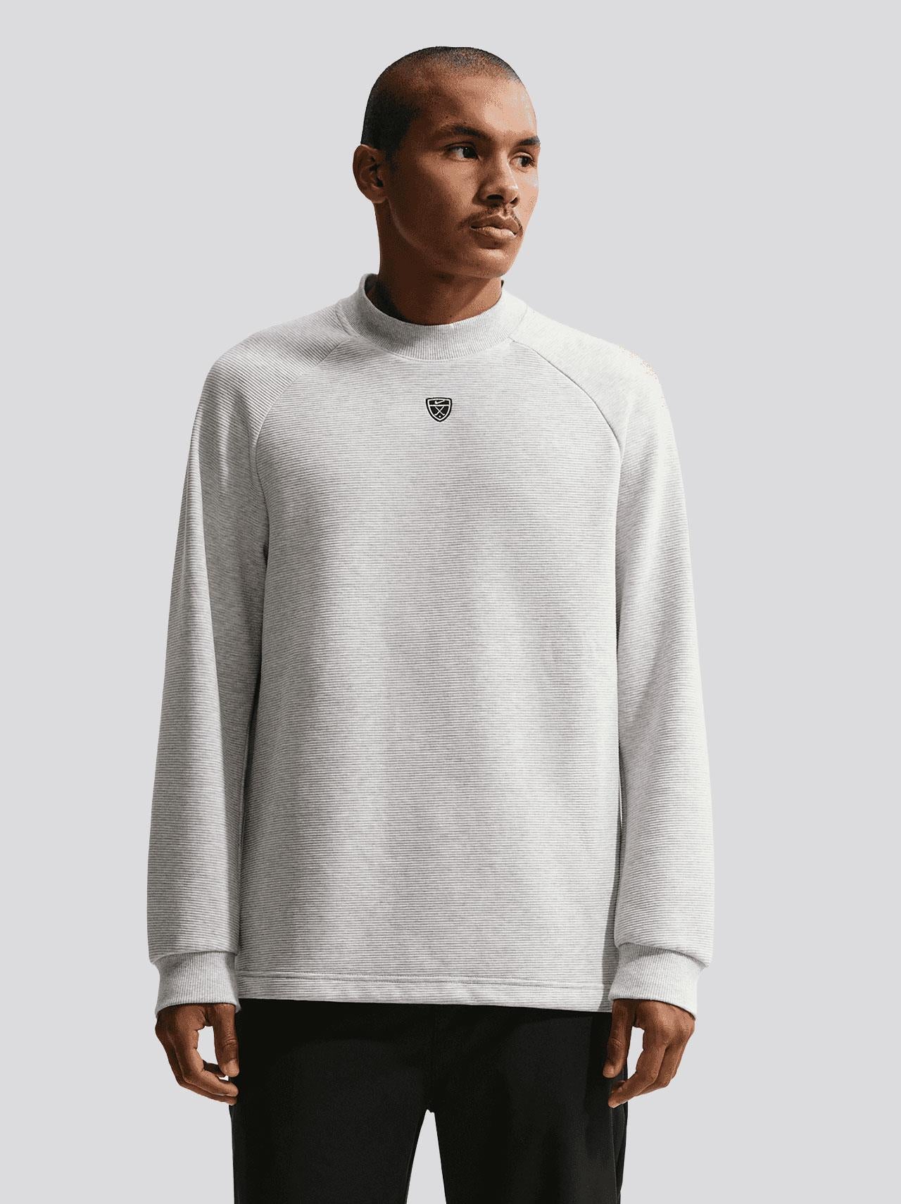 Therma-FIT Par 5 Crew Neck Wolf Grey/White