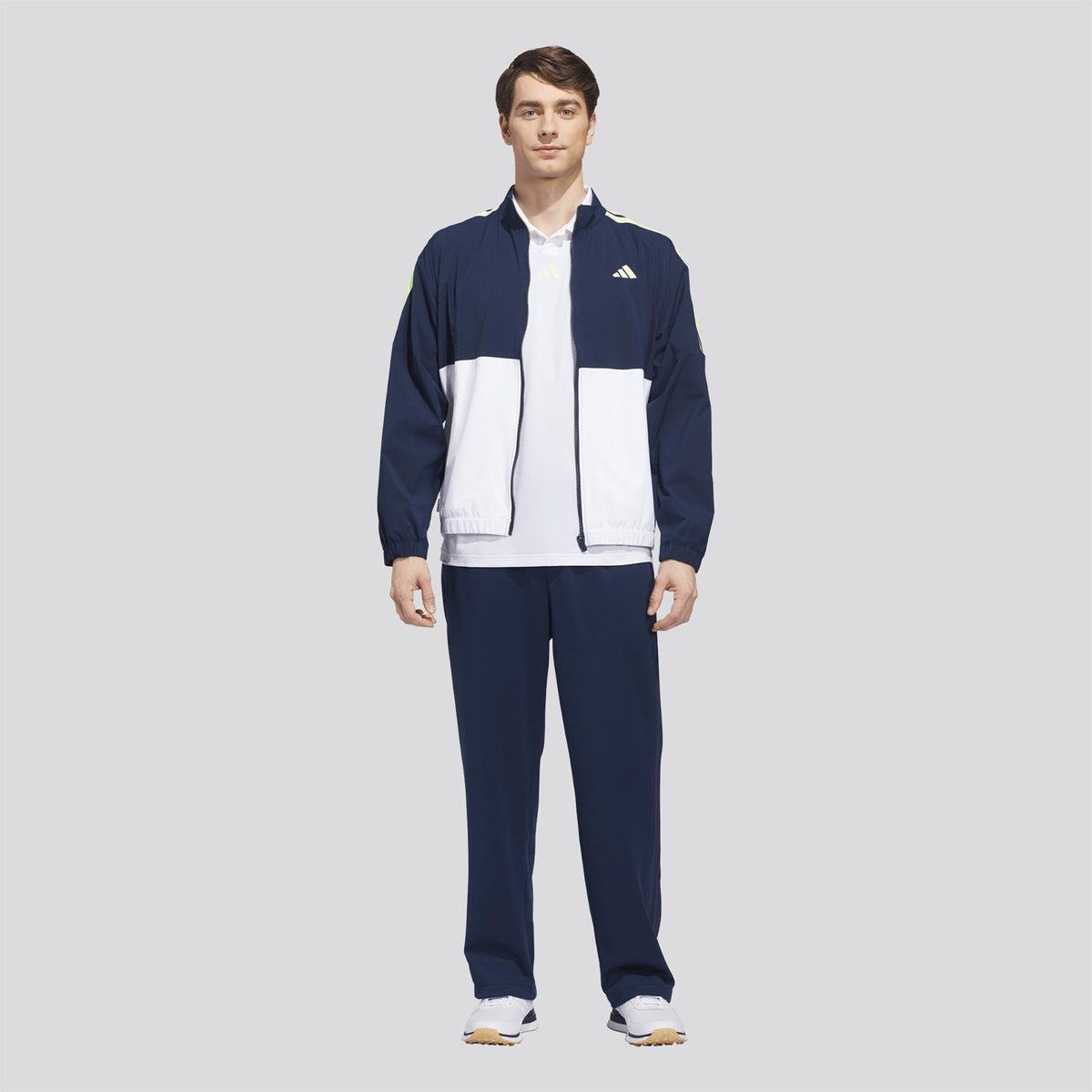 adidas Beyond The Course Twistweave Full-Zip Windbreaker - full-zip closure detail