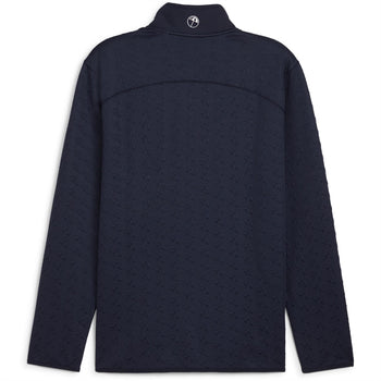 x AP Jacquard Quarter Zip Mid Deep Navy