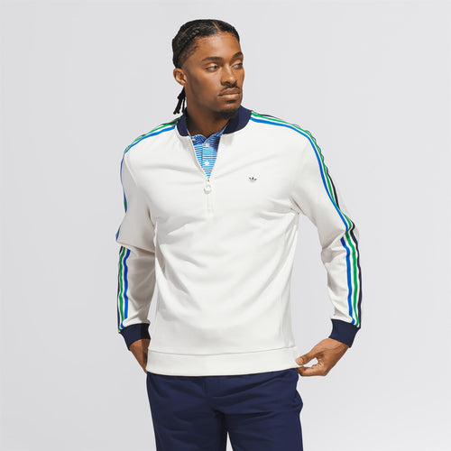 3-Stripes Quarter Zip Mid Layer Chalk White