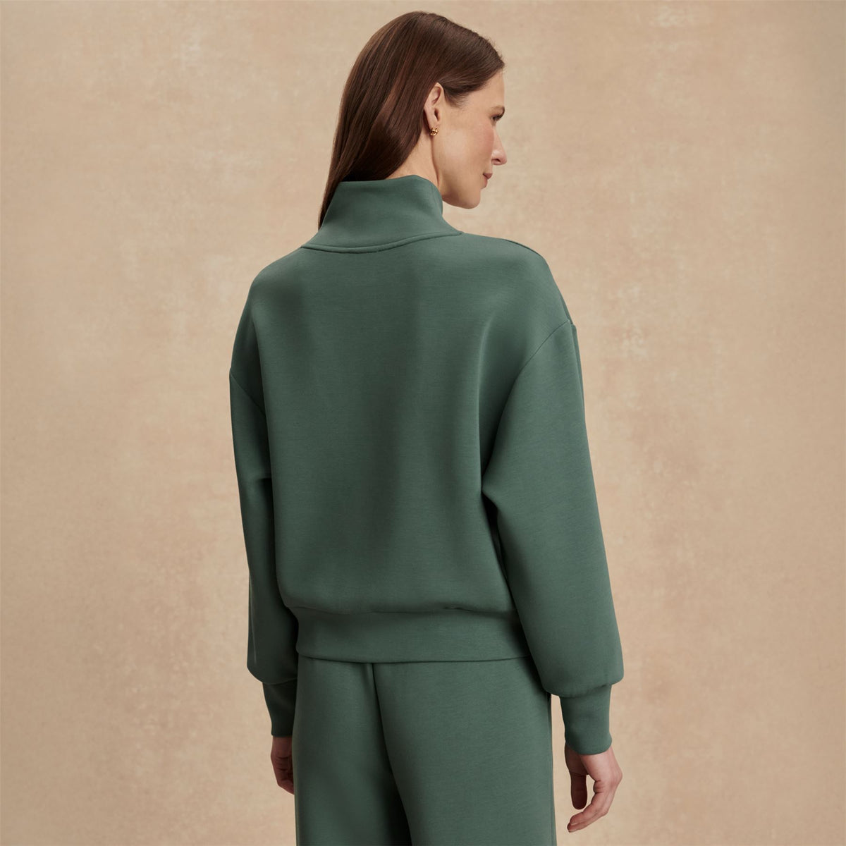 Davidson Sweat Half Zip Dark Forest
