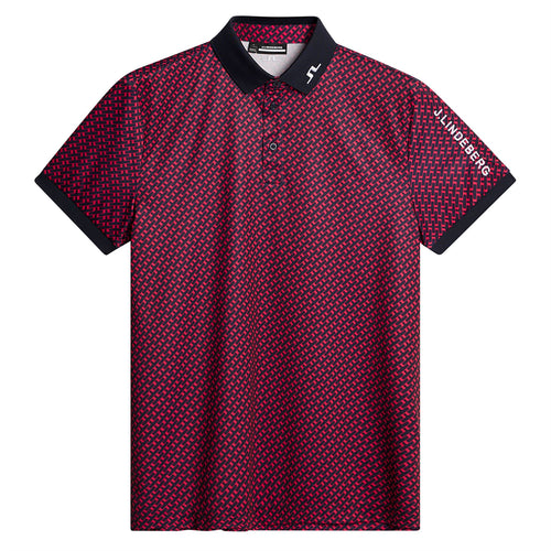 Tour Tech Print Polo Tour Geo Navy - SS25