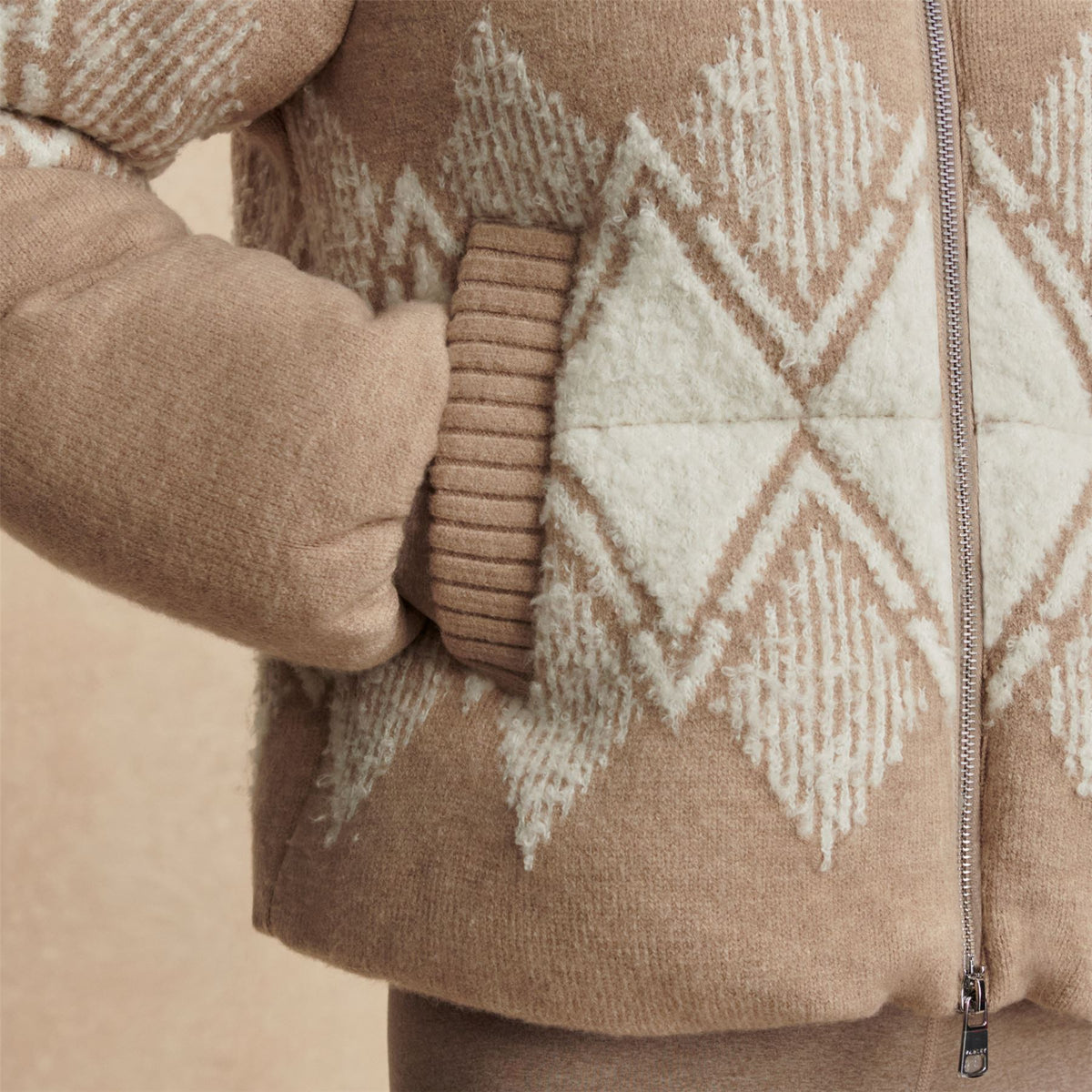 Belinda Knit Puffer Light Taupe
