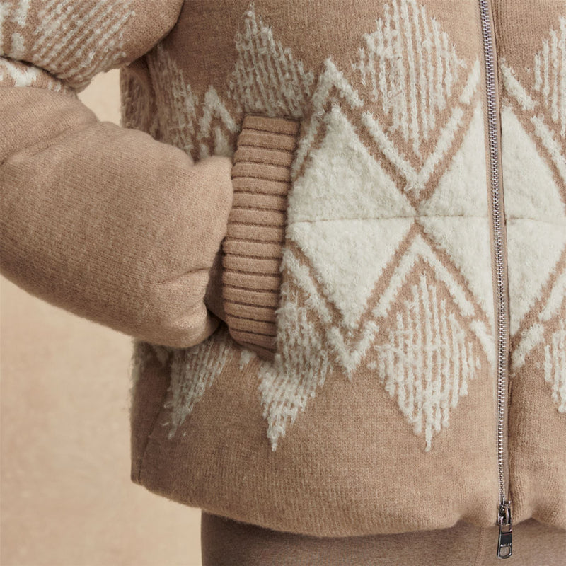 Belinda Knit Puffer Light Taupe