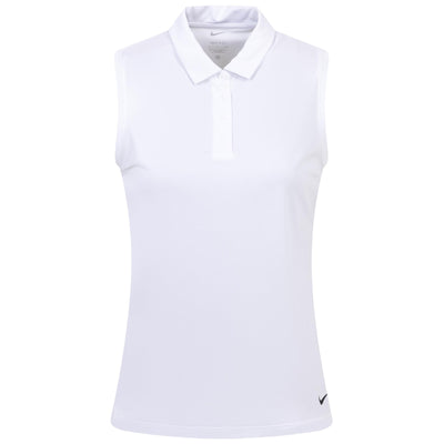Womens Dri-FIT Victory Sleeveless Solid Polo White - SS24