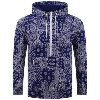 X TRENDYGOLF Bandana Patchwork Double Knit Drawstring Hoodie