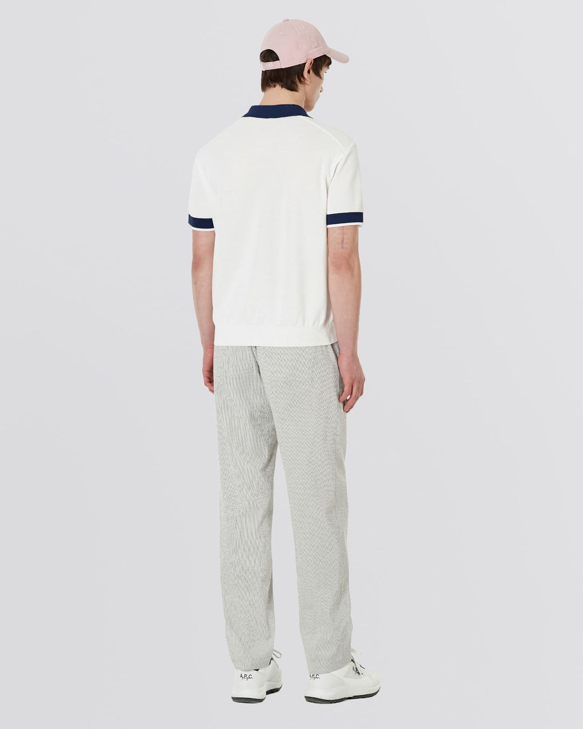 Maryse Knit Sweater Polo Shirt White