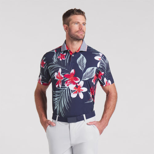 MATTR Luau Polo Deep Navy/Red Fire