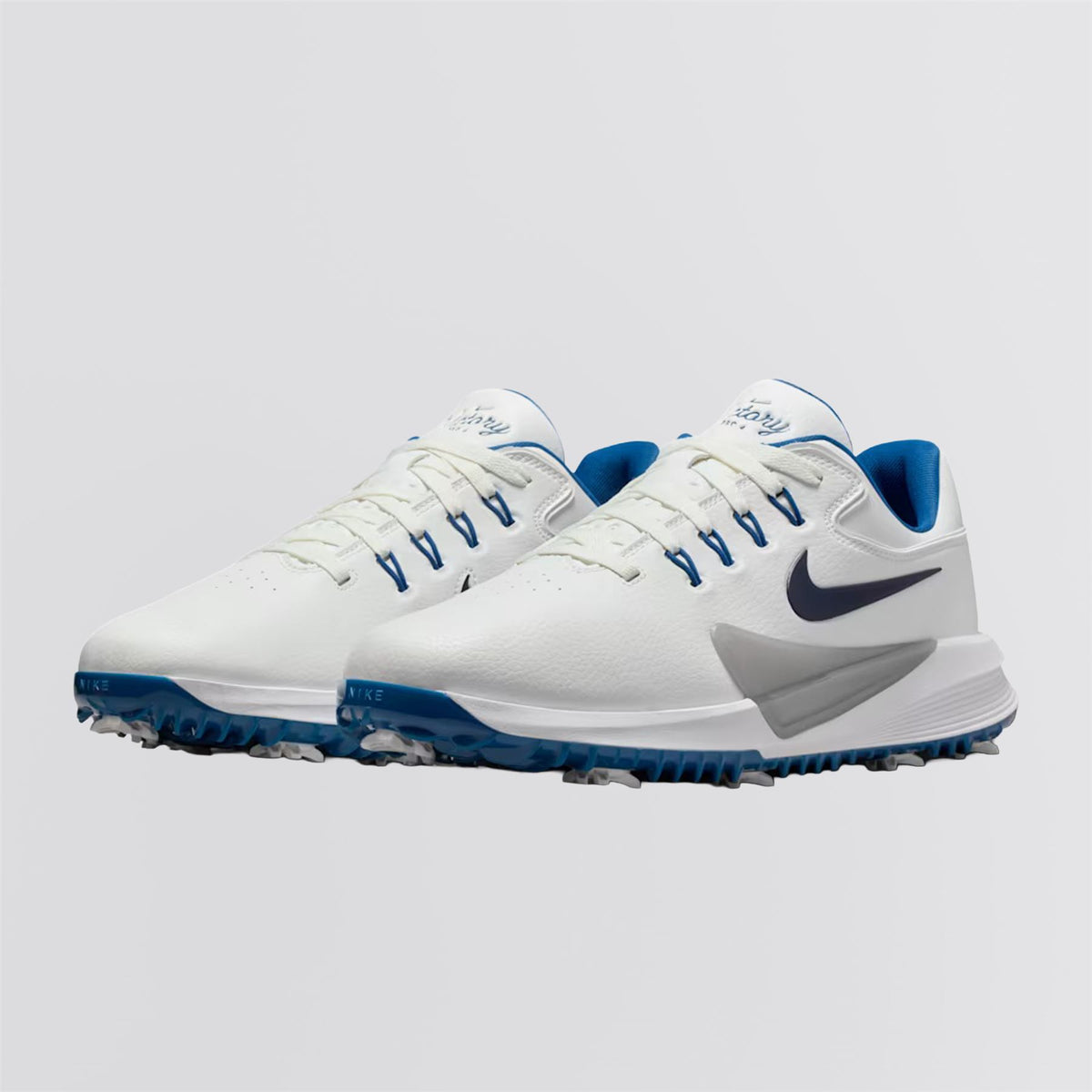 Victory Pro 4 Spiked Golf Shoes Summit White/Obsidian/Court Blue