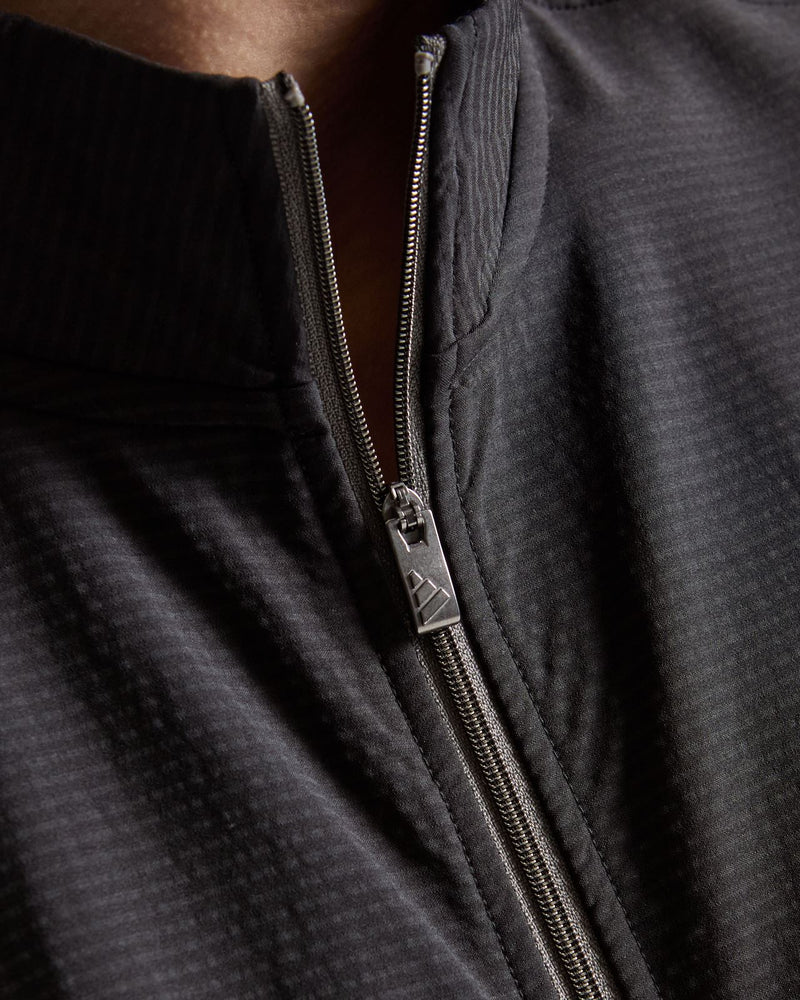 Ultimate365 Textured Woven Full Zip Mid Layer Black