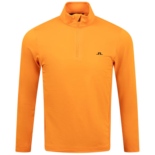 Luke Quarter Zip Mid Layer Persimmon Orange - AW24